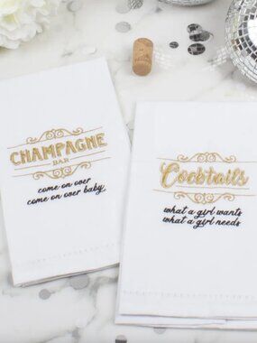 NWT Embroidered Bar Towel \ Tea Towel Set of 2